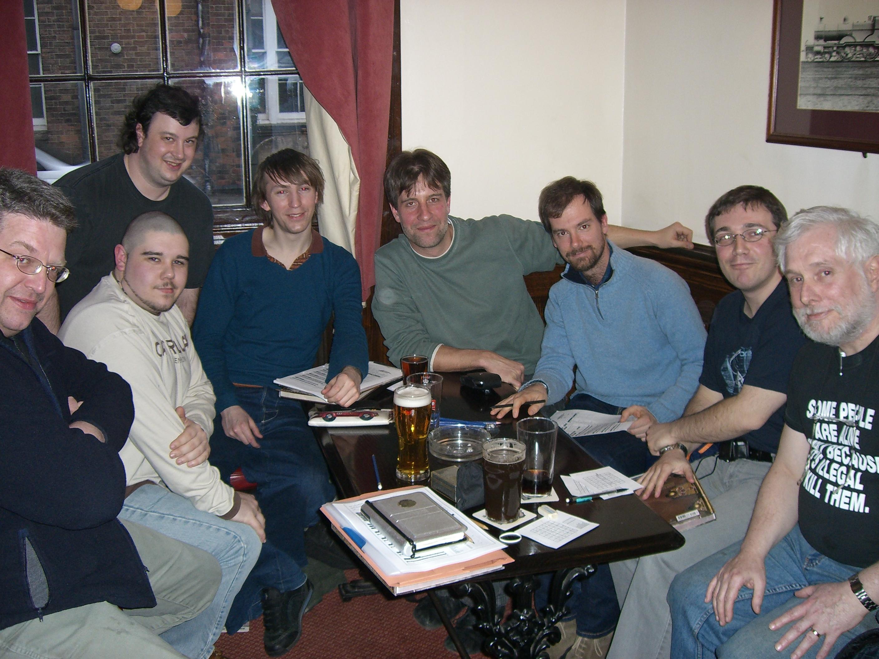 Our first ever meeting. At the Brunswick 11 March 2006